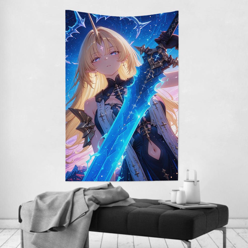 Fleurdelys Anime Game WWuthering Waves Tapestry Room Decor Wall Cloth Party Hanging Background Room Decor Baby Room
