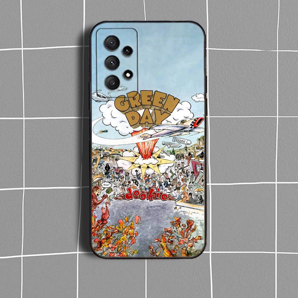 G-Green Day B-Band-ES Phone Case For Samsung Galaxy A73,31,32,72,41,53,52,71,22,5G,Note,J7,8,9 Soft Black Cover