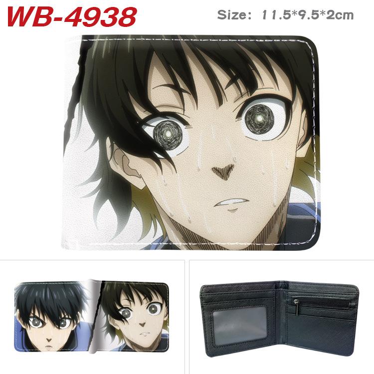 Blue Lock Anime Card Holder Colorful Print Short Wallet Folded Leather Purse 1pcs