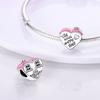S925 Silver DIY Beaded Bracelet And Necklace Set With Family Friendship Love Pendant Charms For Handmade Jewelry Making