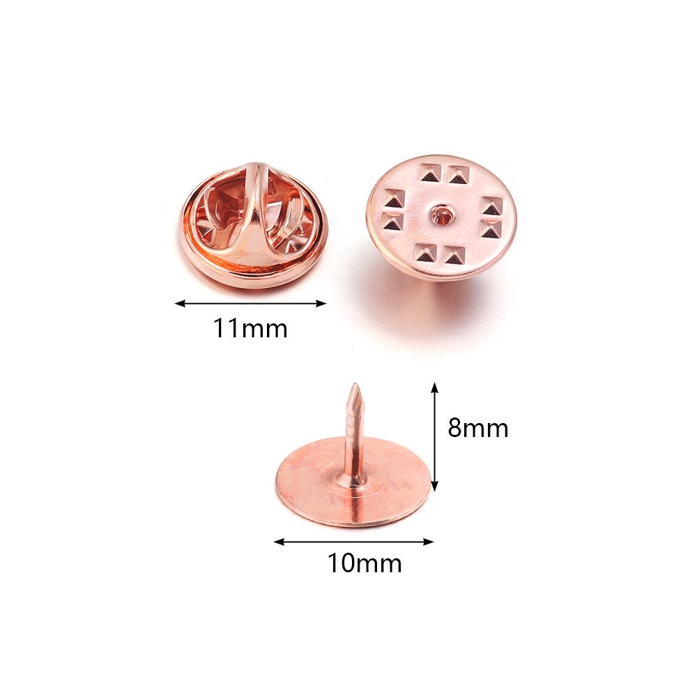 20sets Copper Locking Pin Back Brooch Badge Holder Metal Butterfly Brooch Buckle Badge Cufflinks For DIY Jewelry Making Supplies