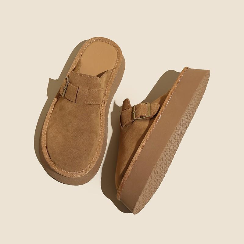 Обувь Gu Yun Birkenstock женская сумка головные уборы полутапочки женская верхняя одежда платформа весна и осень 2024 новые ленивые Boken крутые тапочки 35 малиновый 6040₽