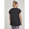 T-shirt femme - Urban Classic - Round V-Neck - Grande taille - Manches courtes - Noir