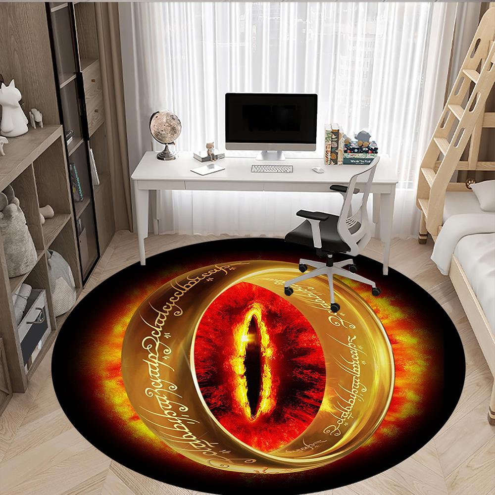 1pc Tree Gondor Symbol Round Rug Flannel Fun Playful Design Living Room Bedroom Floor Mat Home Decoration Kids Room Carpet Y82818