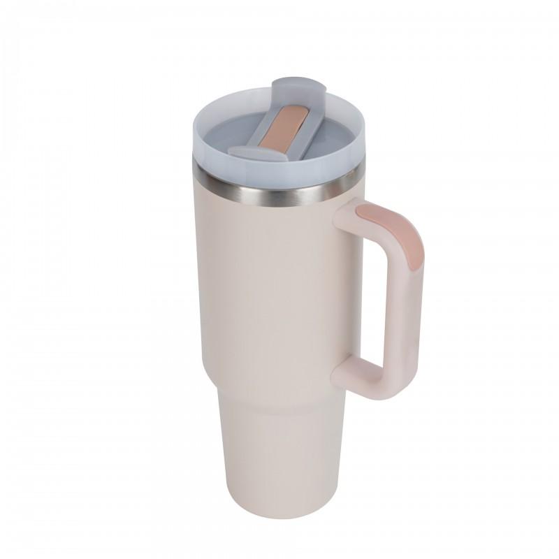 40oz Stainless Steel Insulated Travel Mug With Handle Car Office Home - Double Wall Vacuum Thermos Cup