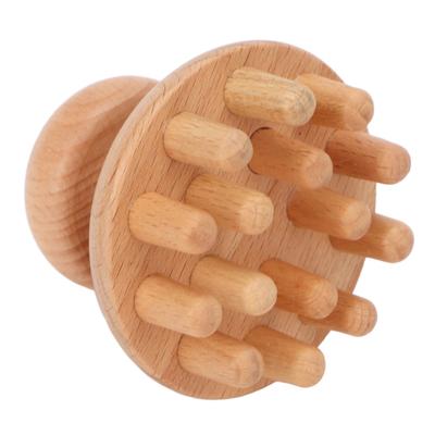 Wood Head Massager Octopus Shape Remove Discomfort Reduce Stress Head Massage Tool for Headache