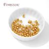 18K Gold Plated Silicone Round Beads with Ring,Silicone Stopper Bead,Positioning End Beads Accessories,Jewelry Making Supplies