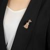 Shinny Crystal Violin Pearl Brooch for Women Exquisite Music Accessories Clothing Decoration Brooches Pins