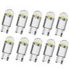 2/10pcs W5W 194 T10 Glass Housing Cob LED Car Bulb 3000K 6000K White Blue Red Wedge License Plate Lamp Dome Light