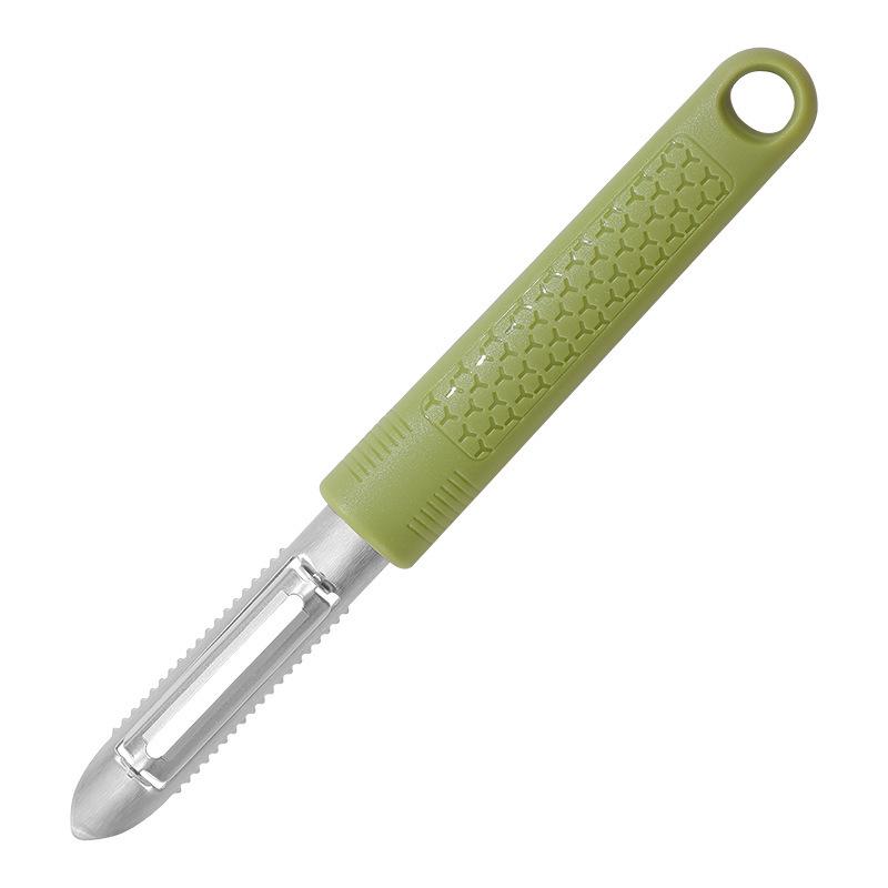 Stainless Steel Y-Handle Kitchen Utensil Set: Multifunctional Cooking Tools with Ginger Zester and Peeler.