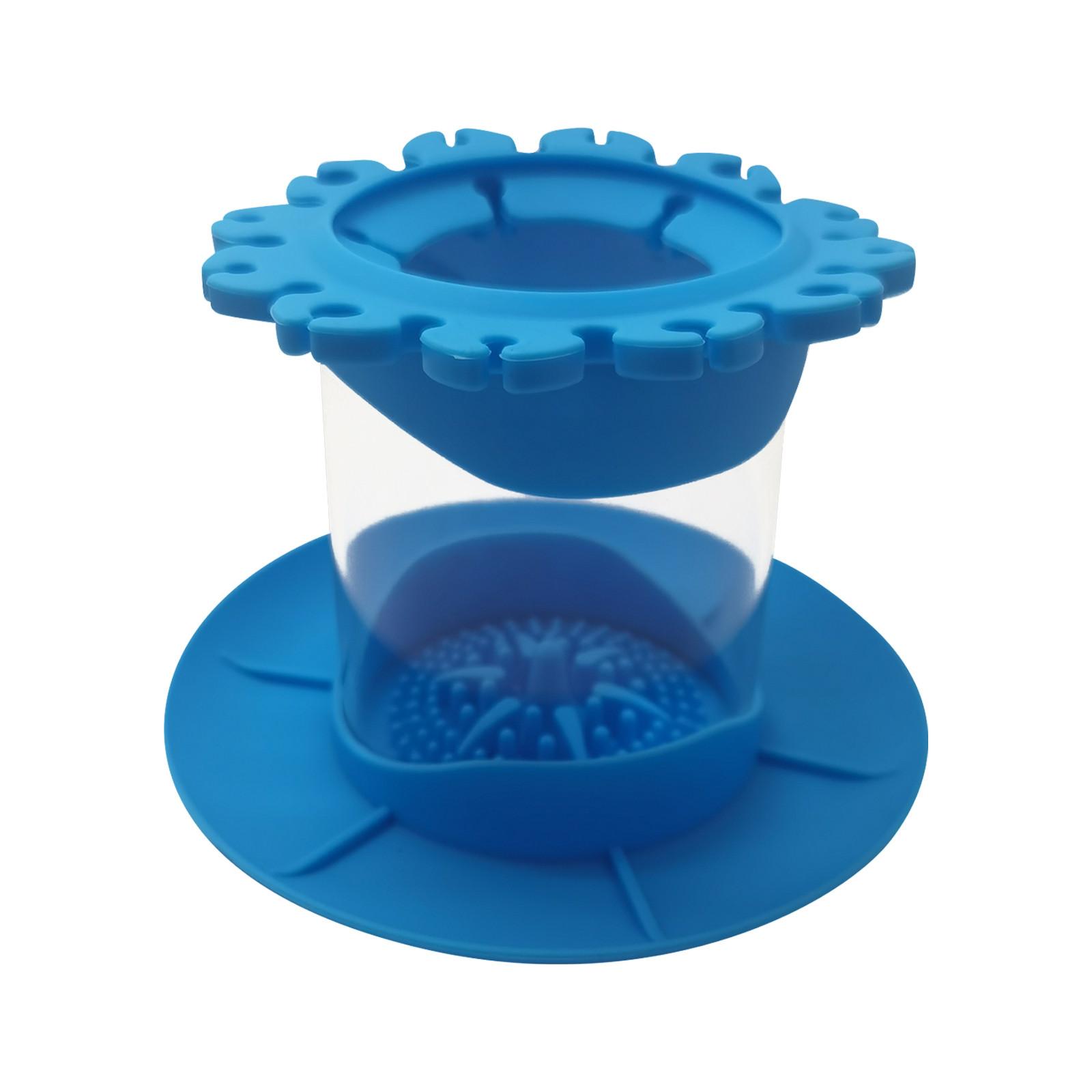 

Очиститель кистей для рисования Ополосните чашку Изобразительное искусство, Студия, Класс | Держатель кистей и силиконовый инструмент для чистки акрила, акварели и материалов на водной основе One Size синий