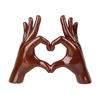 Estatueta de gesto de amor em resina, coração de amor, mãos, escultura, gesto de coração, peça de arte, ornamento de mesa para casa, sala de estar, quarto