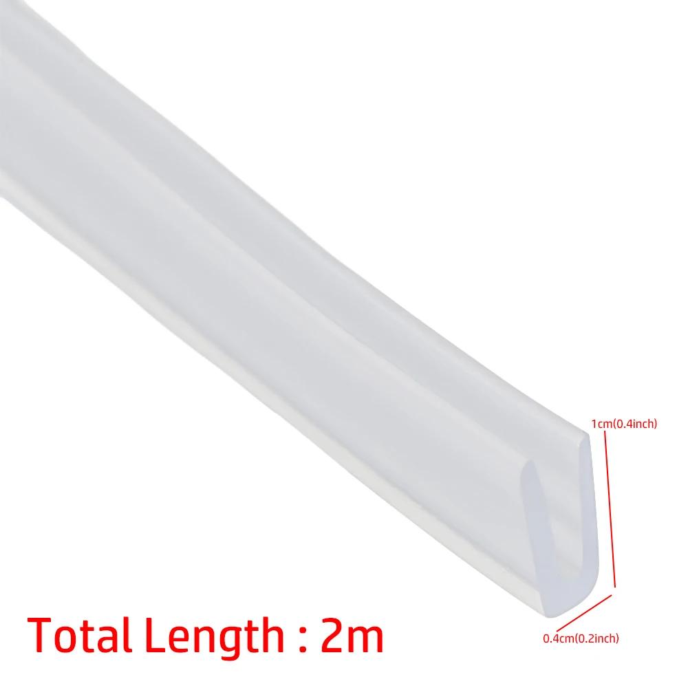 2 Meters New U-Shaped Multiple Size Rubber Edge Guard Strip Shower Door Sealing Tape Glass Protector Trim Edge Banding Tape