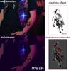 UV Reactive Water Transfer Temporary Tattoos Glow-in-the-Dark for Night Parties Sexy Style for Face Body Application Paper