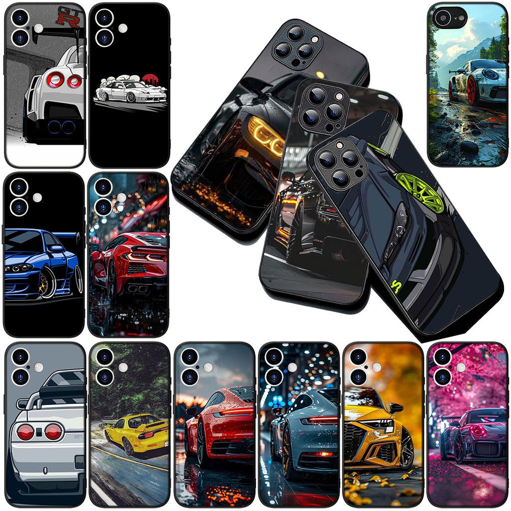 Supercar Super Car Cartoon Taillights Phone Cover for Apple iPhone 17 Pro XS Max Air 6 7 8 Plus 5 + SE 2022 SE2 17E Case