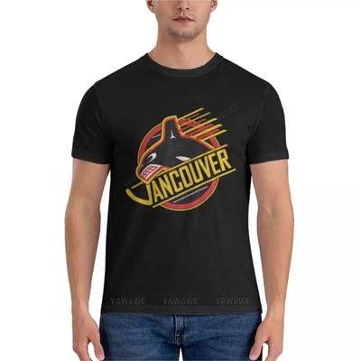Vancouver Hockey - Retro Canucks Classic T-Shirt Mens Cotton T Shirts Mens Short Sleeve T Shirts Mens Tall T Shirts