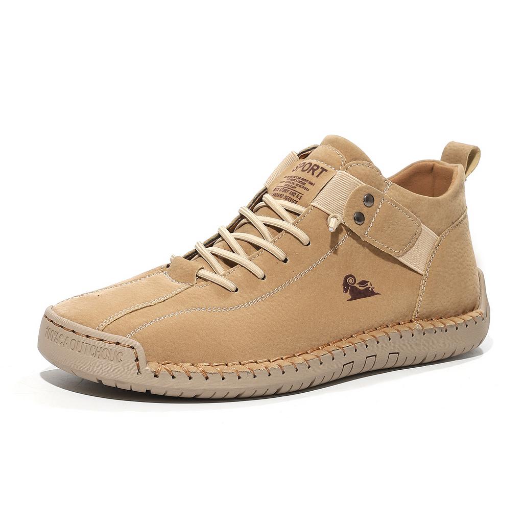 Large Size Men's and Women's Medium Top Martin Boots Outdoor Casual Shoes Tooling Stitching Men's Shoes 9880