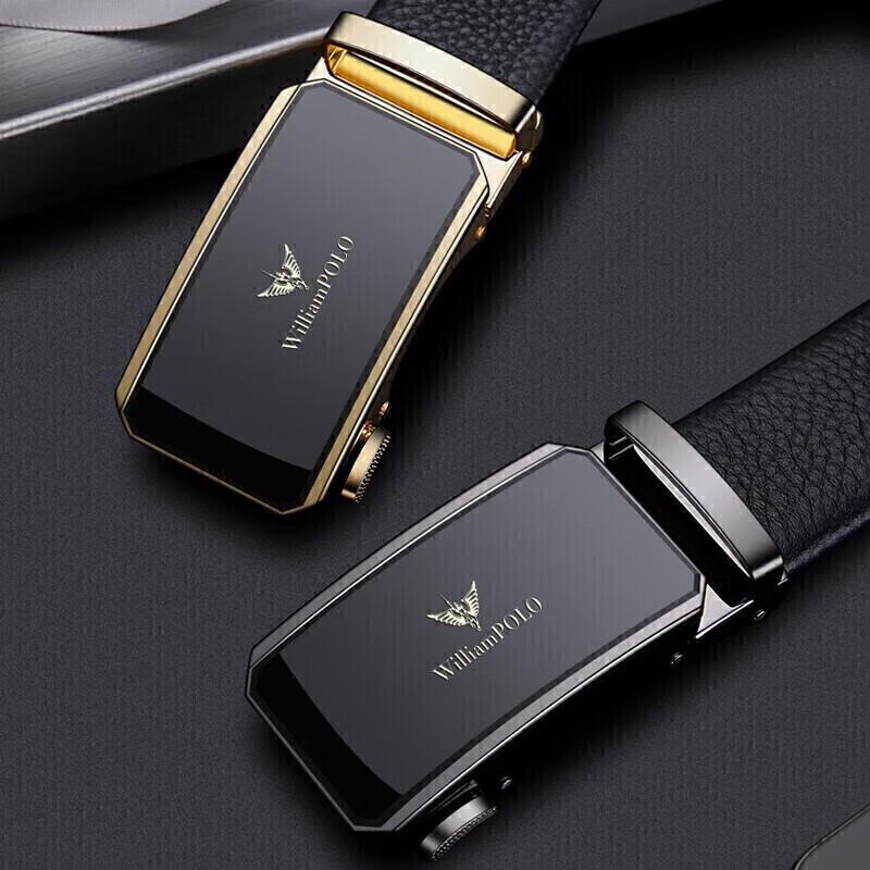 Ceinture pour homme WILLIAMPOLO en cuir de vachette à boucle automatique