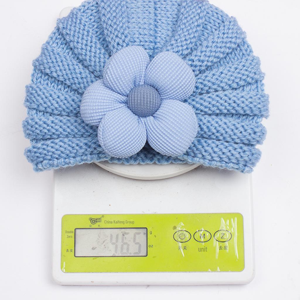 2023 Europäische & Amerikanische Babywolle Blumen-Pullovermütze: Warm & Bequem für Herbst & Winter