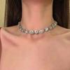 Shiny Full Diamond Zircon Necklace For Women Luxury Niche Design Clavicle Choker Chain
