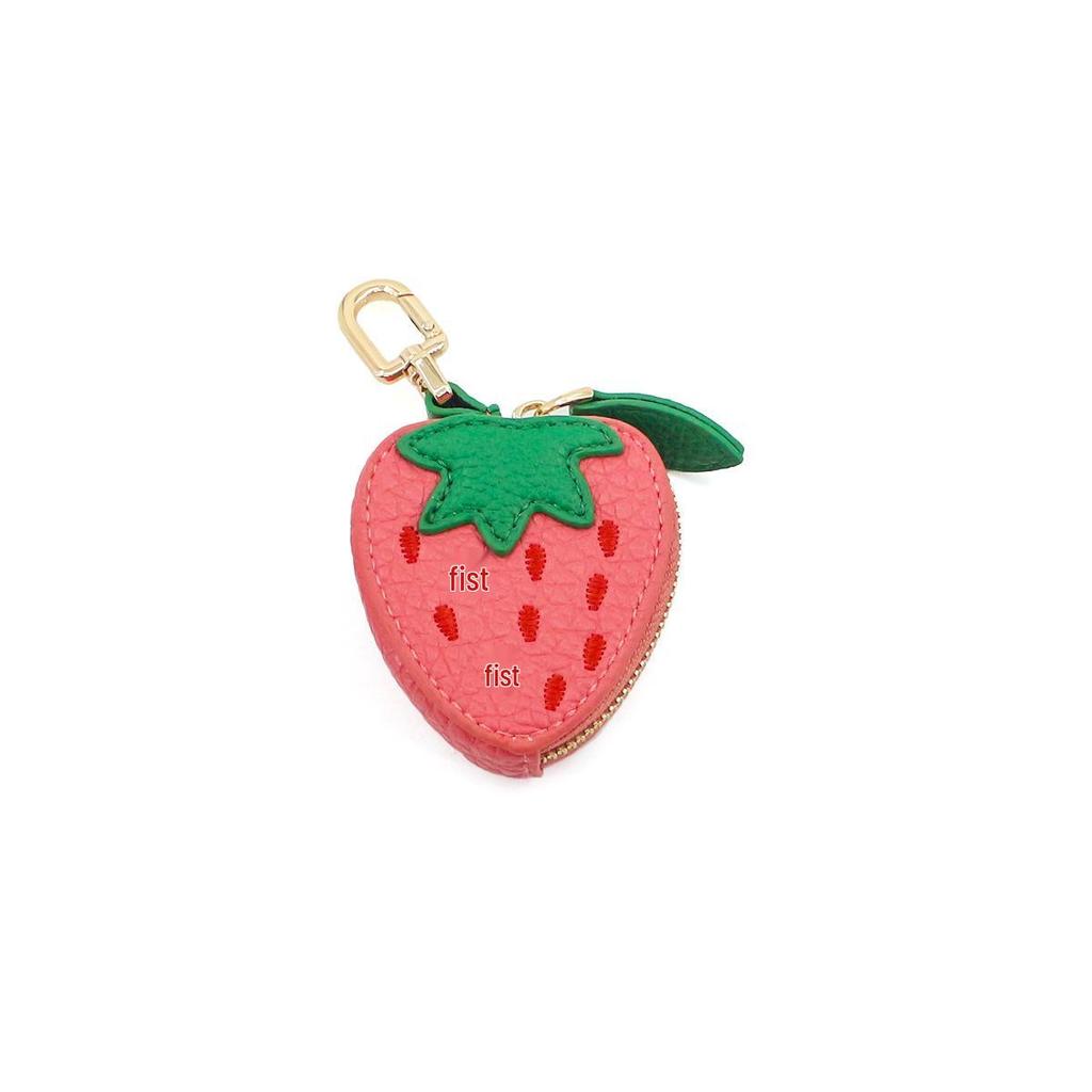 Strawberry Fruit Coin Purse Keychain: Mini Gift Pouch Pendant