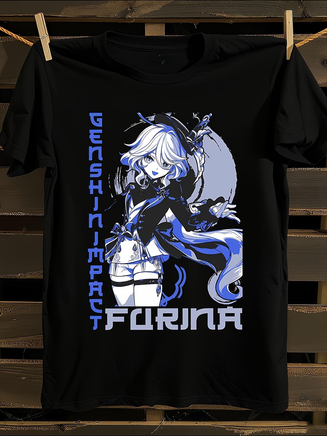 Genshin Impact Furina Graphic Tshirt L
