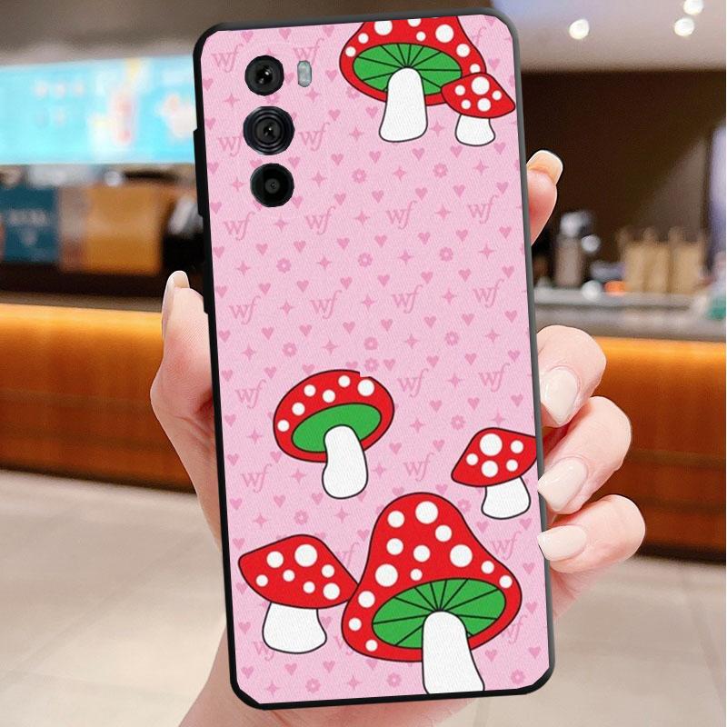 Rainbow Mushrooms Phone Case For Motorola Edge 60 50 40 Pro 60 50 40 30 Ultra Neo Fusion Moto G Play G Stylus G Carcasas