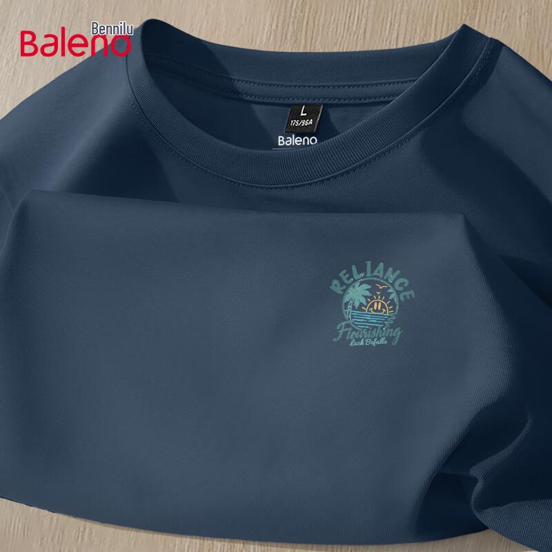 Baleno Men's 2025 Autumn Loose Fit Long Sleeve Pure Cotton T-Shirt