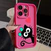 LZ11 cat Cute art design Silicone Phone Case for iPhone 11 13 14 15 16 Pro Max 7 8 16 Plus 12 mini XS Max XR Shockproof Back Cover