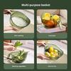 Drain Rice Basket Transparent Food-Grade Plastic Rice Vegetables Fruits Washing Basket with Ergonomic Handle Easy Lift Rice Washer