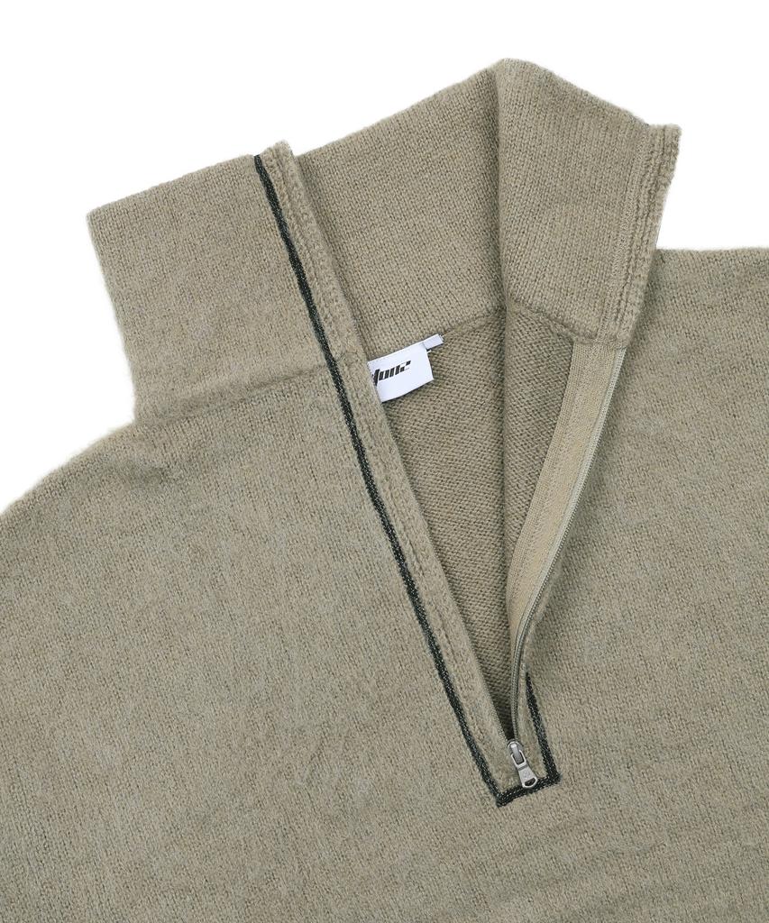 XTONZ Xtk176 Funnel Half Zip Knit (Mocha)
