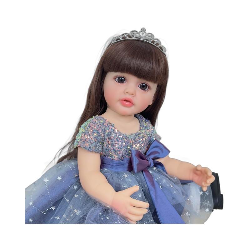 Silicone Reborn Baby Doll 55cm With Realistic Features For Collectors And Kids