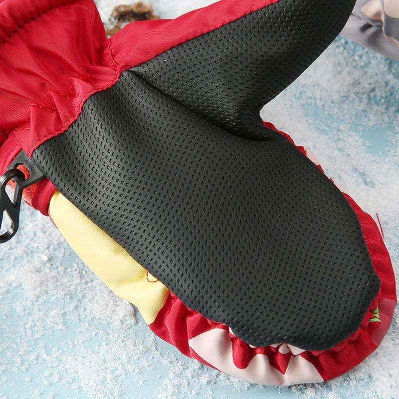 Thickened Winter Gloves Anti Slip Snow Gloves Unisex Warm Mittens Outdoor Skiing Skating Hiking Essential for Children