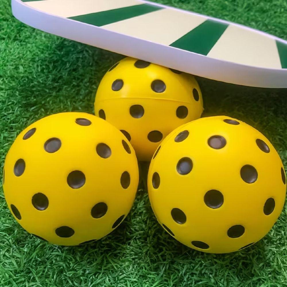 PU Foam Pickleball Training Balls High Bounce Quiet Pickleball Balls Indoor Entertainment