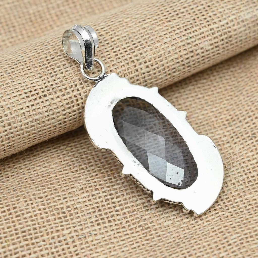 Iolite Gemstone 925 Sterling Silver Handmade Pendant Jewelry Beauteous Gift For Her