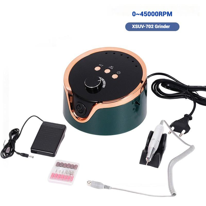 

XSUV-702 Transformer Professional nail polisher, 0-45000 rpm, 6 types of grinding heads beauty and nail equipment білий