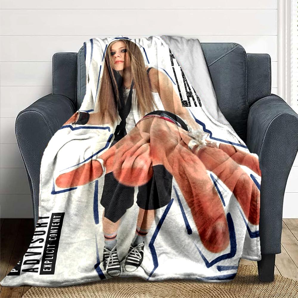 Avril Lavigne'S Hand Artwork Blanket Soft Throw Blanket For Home Bedroom Bed Sofa Travel Office Solid Christmas Blanket