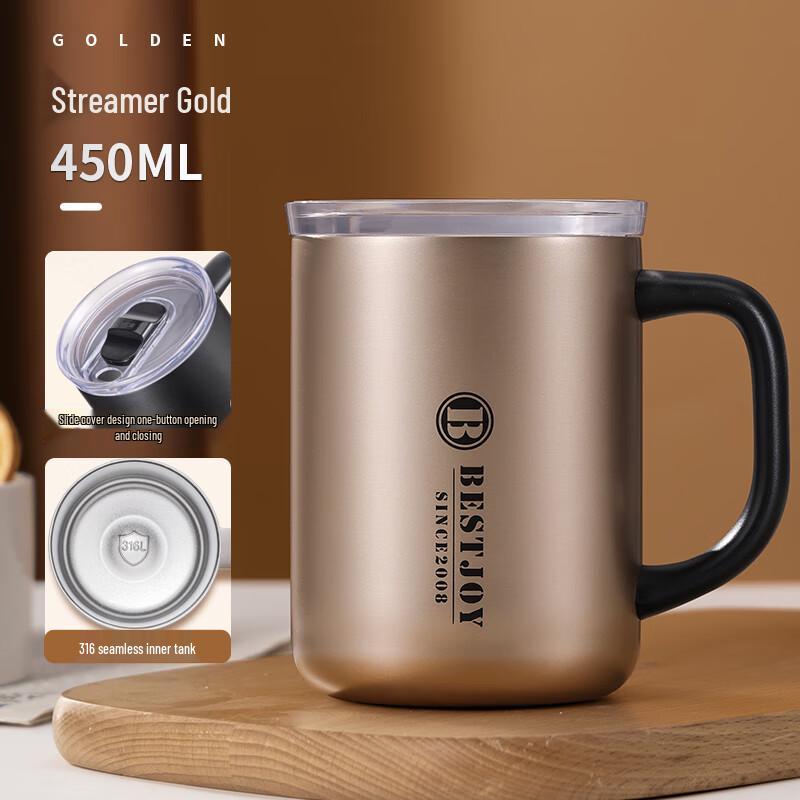BESTJOY Sliding Lid Mug