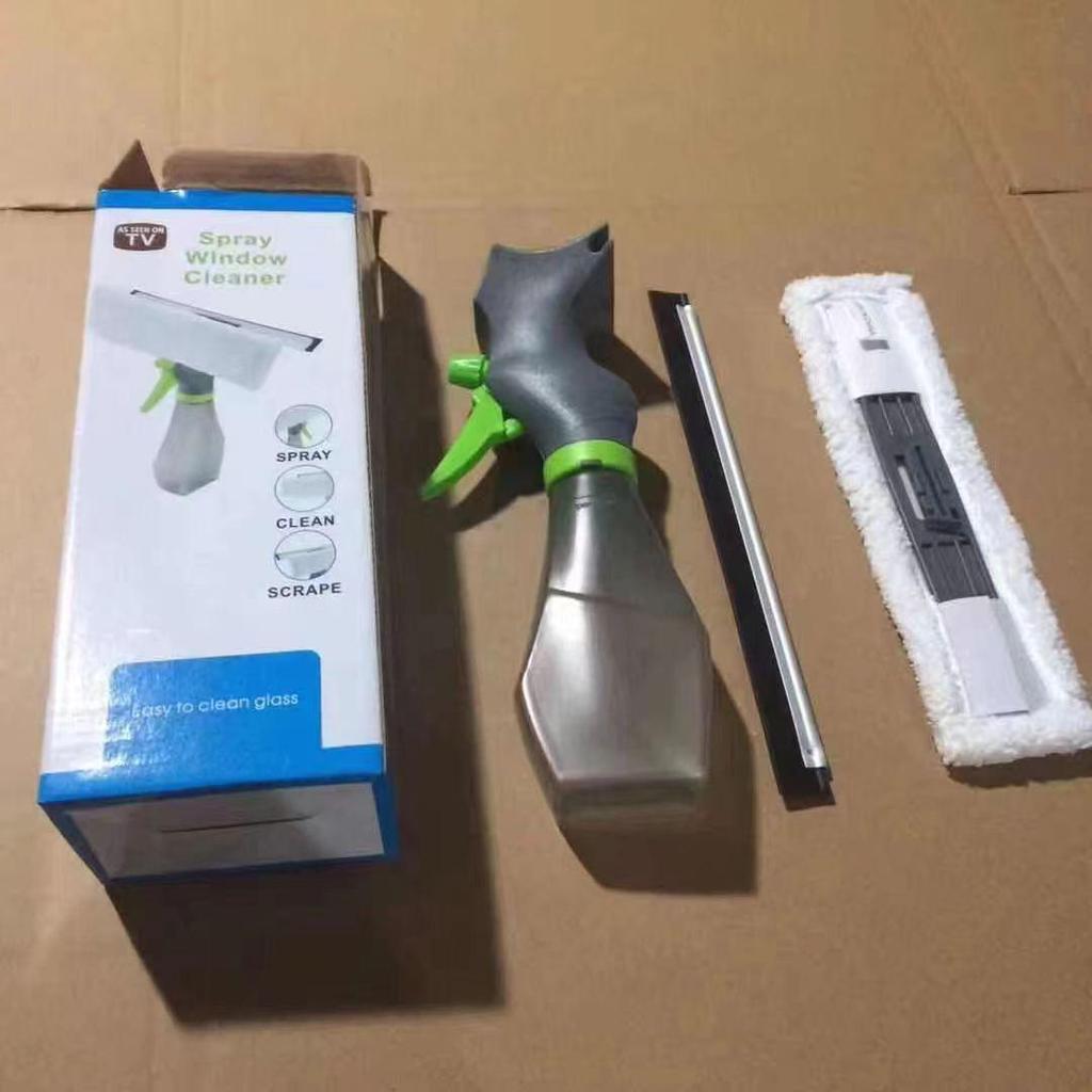 Cross-Border 3-in-1 Glass & Window Cleaner: Multi-Functional Spray & Scraper for Home & Car