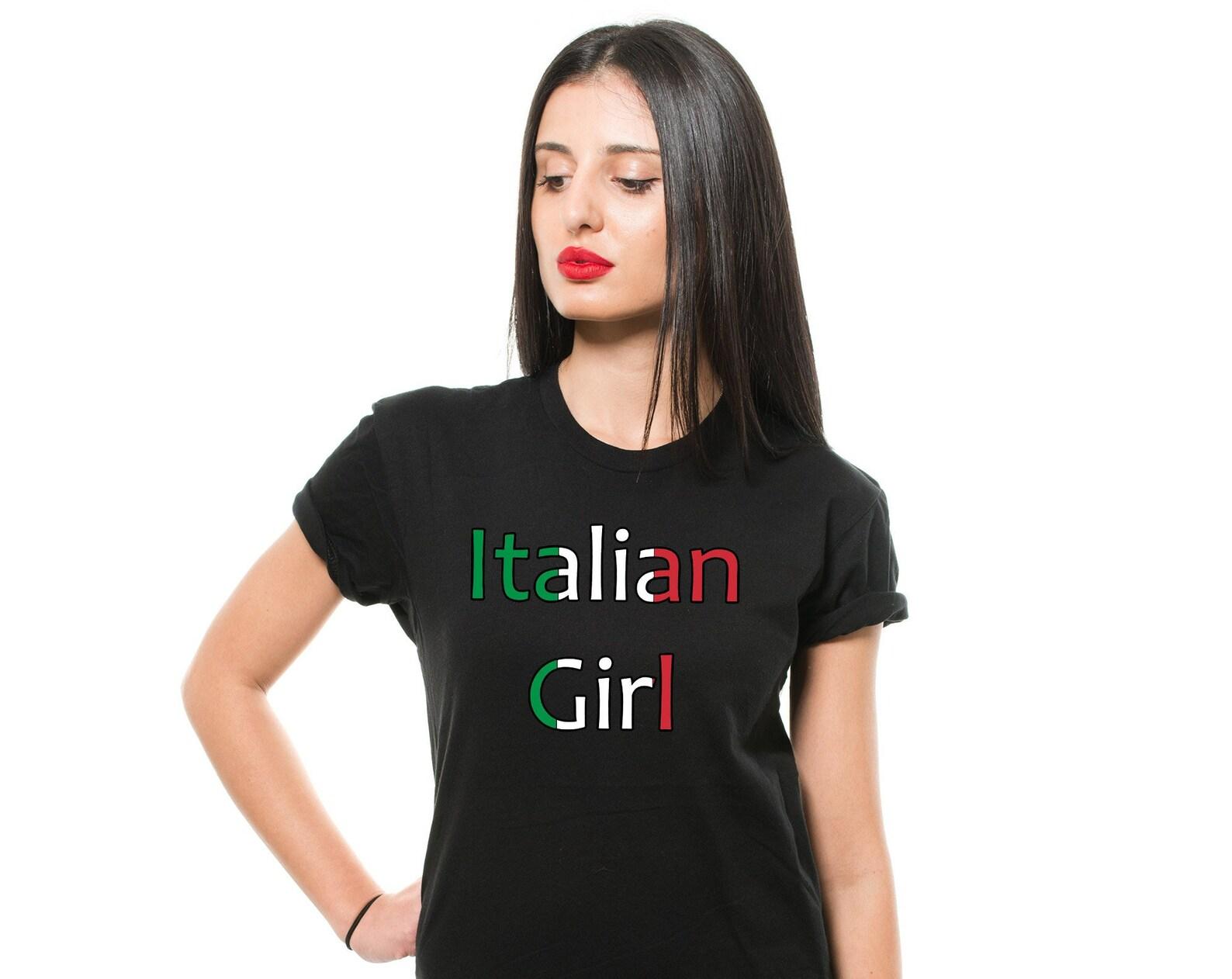 Italian Girl T-Shirt: Italy Flag Colors, Italian Pride L
