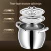 ZISIZ 3000ml Stainless Steel Oil Pot Set