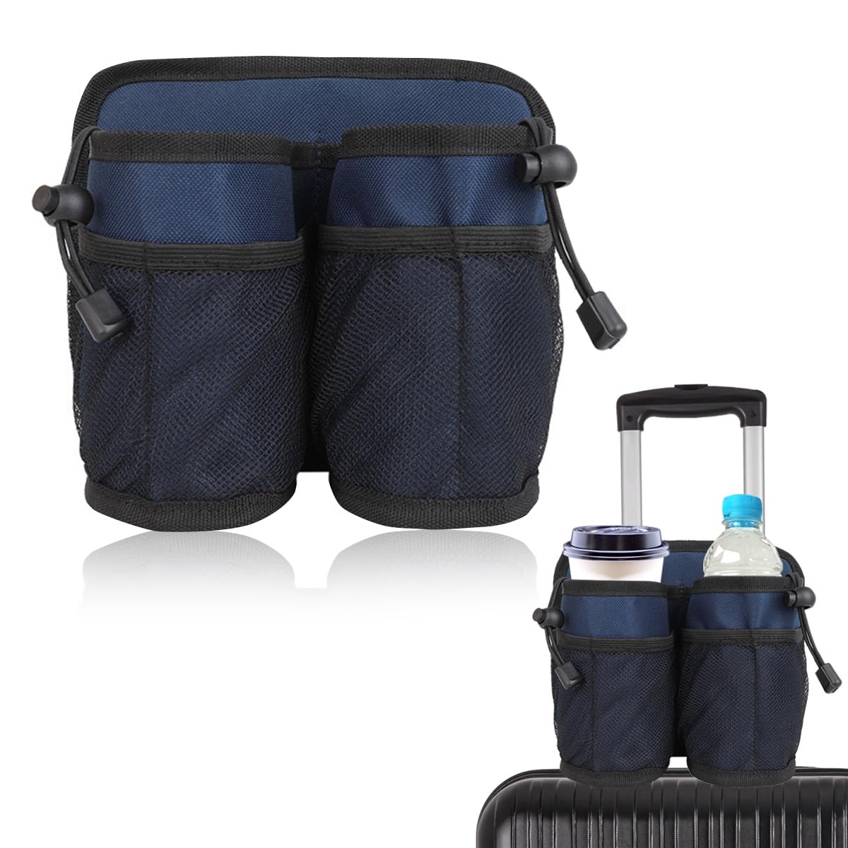 

Wakuwaku Work Suitcase Drink Convenient Cup Bottle Case for Travel and Business Trips Holder, Add-On, Holder, Holder, Carry-On (Blue) синий