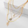 Four Piece Snake Necklace Women's Fashion Hollow Out Necklace Personality Bohemian Sweater Chain Elegant Snake Pendant