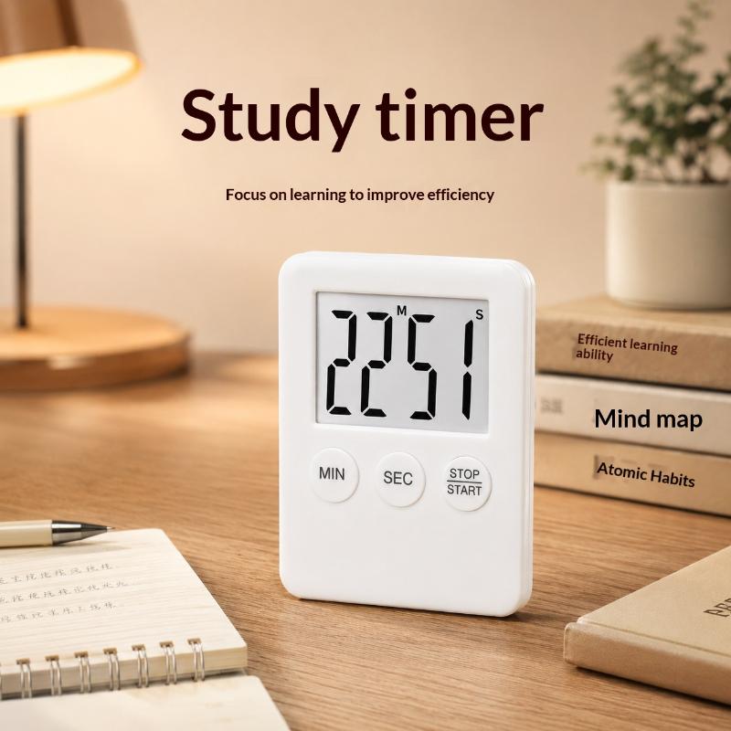 Magnetic Digital Kitchen Cooking Timer Multicolor Countdown Alarm Clock For Student Study Cooking Baking Time Management