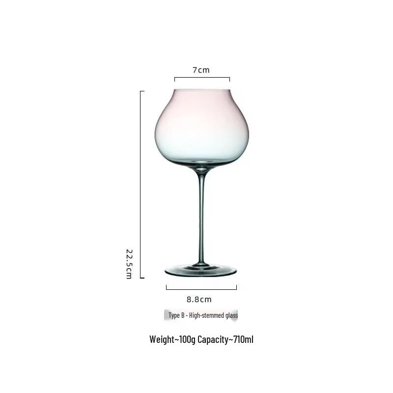 

Shangqi Ultra-thin Ice Blue Crystal Gradient Red Wine Glass