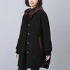 2024 Women's Mid-Length Fleece-Lined Cotton Coat - Plus Size, Loose Fit, Warm Winter Jacket for Middle-Aged Women