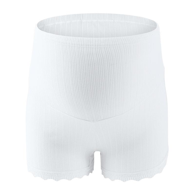 

Бесшовные хлопковые трусики для беременных в рубчик, женские шорты для беременных с кружевной отделкой, нижнее белье с поддержкой BumpBelly 3XL