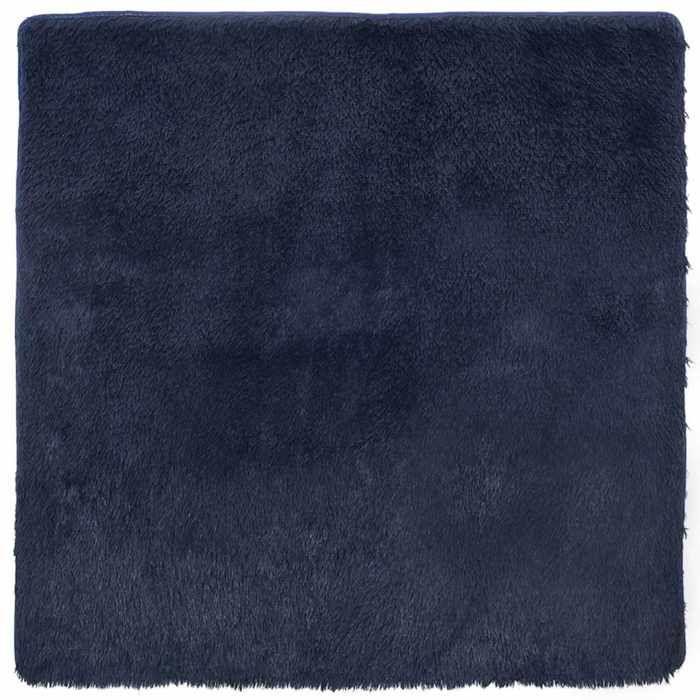VidaXL Tapis shaggy à poils longs bleu marine 200x200 cm polyester, tapis, tapis de chambre, tapis moderne, tapis de salon, 4102883