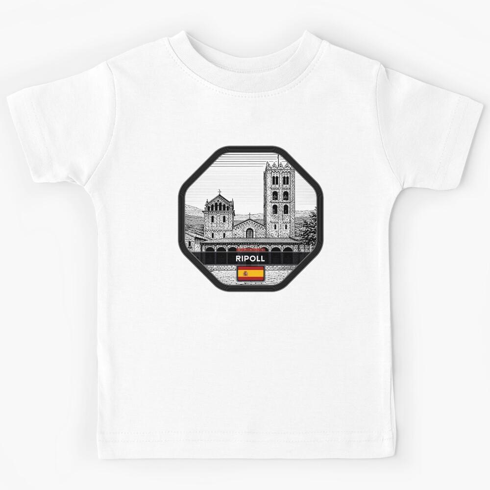 Ripoll Spain Linocut Style  Kids T-Shirt 110