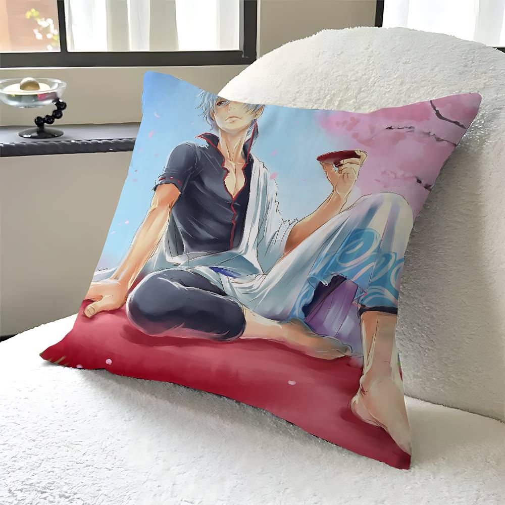 Anime Gintama Pillow Cover Sofa Cushion Cover Home Room Decoration Children Gift
